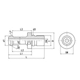 Japanese Standard Pull Stud MAS 403-1975 Coolant - Big-tools Industrial Supply Tools for Metal Cutting